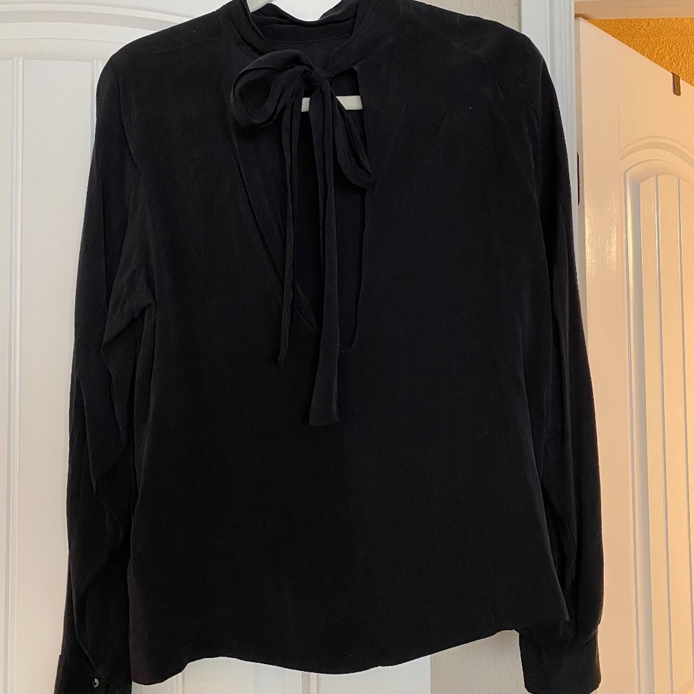 Black tie back top